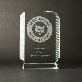 Unique Shape Glass Award - Things Engraved