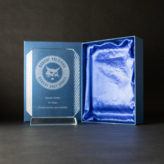 Unique Shape Glass Award - Things Engraved