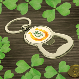 Have a Lucky Day Round Bottle Opener Keychain - Things Engraved