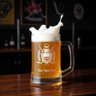 Custom Engraved Hockey Beer Mug 15 oz - Things Engraved