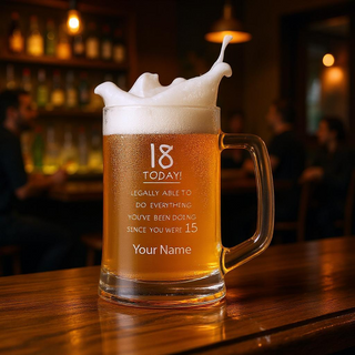18th Birthday Beer Mug 15 oz - Things Engraved