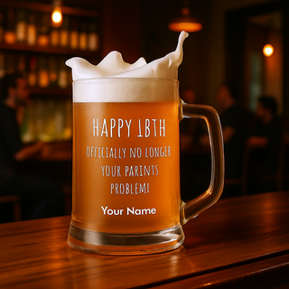 No Longer Your Parents Problem Beer Mug 15 oz - Things Engraved