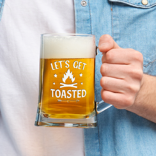 Let's Get Toasted Beer Mug 15 oz - Things Engraved
