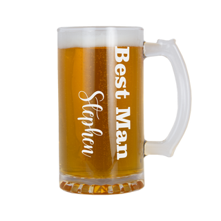 Best Man 16 oz Handled Beer Mug Stein - Things Engraved