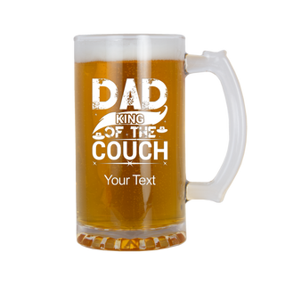 King of the Couch Heavy Beer Mug 16 oz - Things Engraved