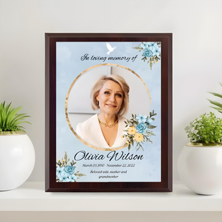 Memorial Cherrywood Plaque 9x12- Full Colour Image - Things Engraved