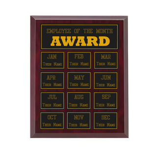 Design Your Own Custom Glossy Cherrywood Brown Plaque 9 x 12 - Things Engraved