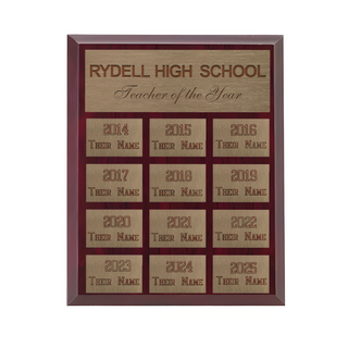 Design Your Own Custom Glossy Cherrywood Brown Plaque 9 x 12 - Things Engraved