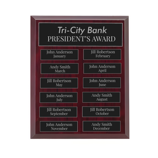 Design Your Own Custom Glossy Cherrywood Brown Plaque 9 x 12 - Things Engraved
