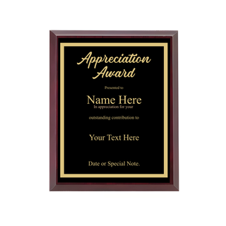 Design Your Own Custom Glossy Cherrywood Brown Plaque 9 x 12 Things Engraved