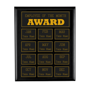 Design Your Own Glossy Black Plaque 9" x 12" - Things Engraved