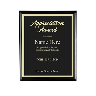 Design Your Own Glossy Black Plaque 9" x 12" Things Engraved