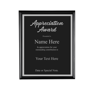 Design Your Own Glossy Black Plaque 9" x 12" Things Engraved