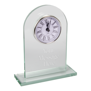 Custom Engraved Glass Desk Clock - Things Engraved
