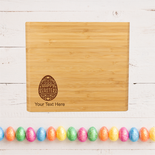 Happy Easter Bamboo Cheese Board Set - Things Engraved