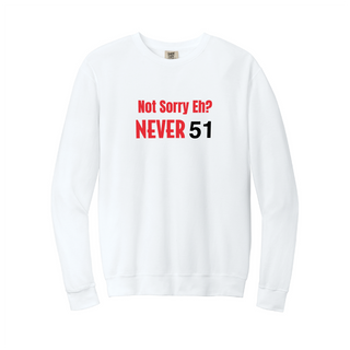 Never 51 Crewneck Sweatshirt WHT - Things Engraved