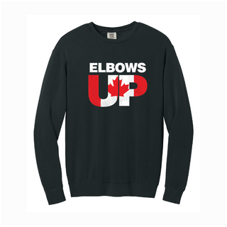 Elbows Up Crewneck Sweater BLK - Things Engraved