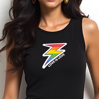 Love is Love Ladies Tank Top BLK - Things Engraved