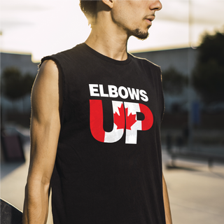 Elbows Up Men's Tank Top BLK - Things Engraved
