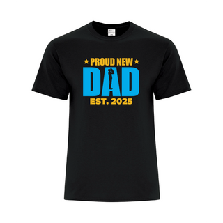 Proud New Dad Men's T-Shirt BLK - Things Engraved