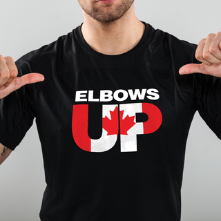Elbows Up Men's T Shirt BLK - Things Engraved