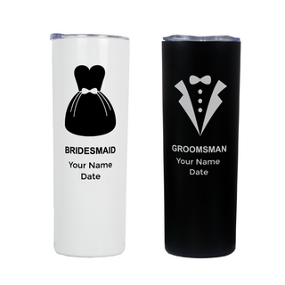 Wedding Dress and Tuxedo Customized Tumbler Set - Things Engraved