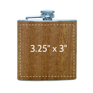 Wood Flask 6 oz - Things Engraved
