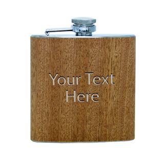 Wood Flask 6 oz - Things Engraved