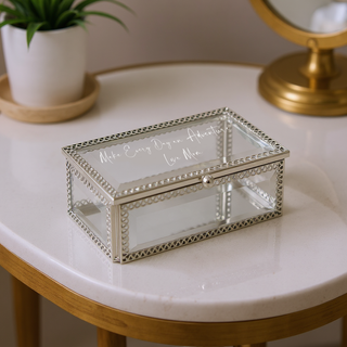 Silver Keepsake Jewelry Box | Rectangle - Things Engraved