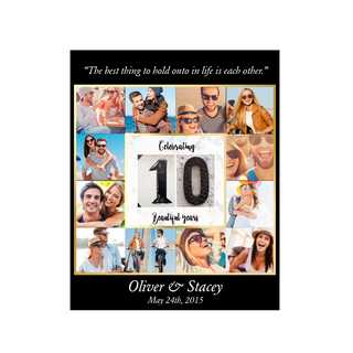 Custom 10 Year Anniversary Canvas 8 x10 - Things Engraved