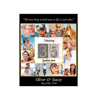Custom 35 Year Anniversary Canvas 8 x10 - Things Engraved