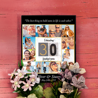 Custom 30 Year Anniversary Canvas 8 x10 - Things Engraved