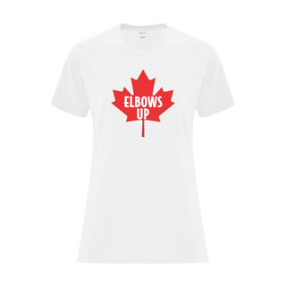 Elbows Up White T-Shirt - Things Engraved