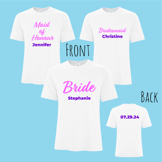The Bride Squad Bachelorette T-Shirt Set - Things Engraved
