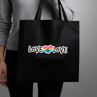 Love is Love Tote Bag BLK - Things Engraved