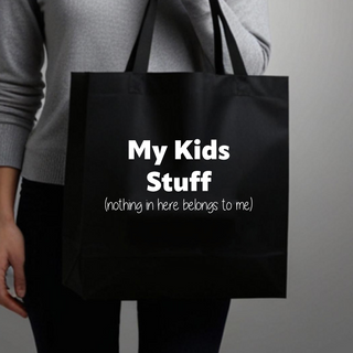 My Kids Stuff Tote Bag BLK - Things Engraved