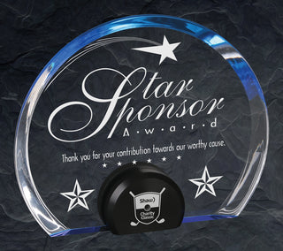 Halo Acrylic Blue Medium - Things Engraved