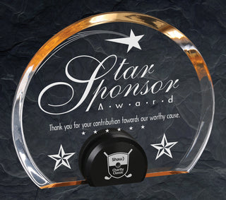 Halo Acrylic Gold Small - Things Engraved
