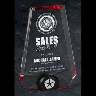 Pinnacle Acrylic Red Large - Things Engraved