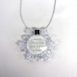 Add Your Own Photo Insert Christmas Snowflake Ornament - Things Engraved