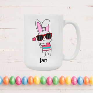 Easter Bunny with Heart Mug 15 oz - Things Engraved
