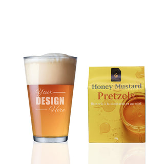 Beer Lover's Pint Glass with Gourmet Bundle - Things Engraved