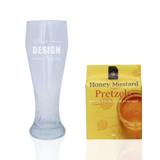 Beer Lover's Pilsner Glass with Gourmet Bundle - Things Engraved