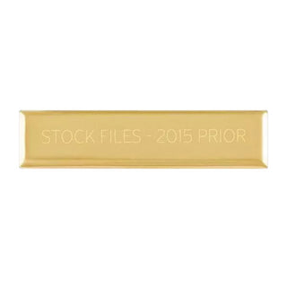 Bevelled Brass Plate 2 5/8 X 5/8 - Things Engraved