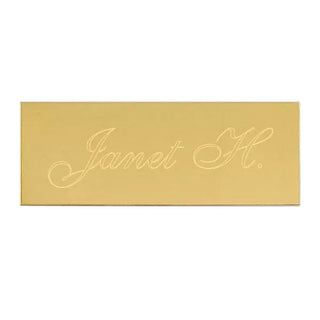 Brass Plate 2 X 3/4 With Custom Engraving - Things Engraved