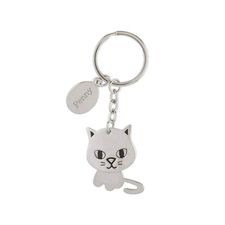 Cat Keychain with Custom Engraving - Things Engraved