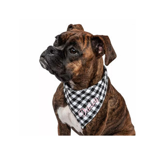 Dog Bandana - Gingham Plaid - Things Engraved