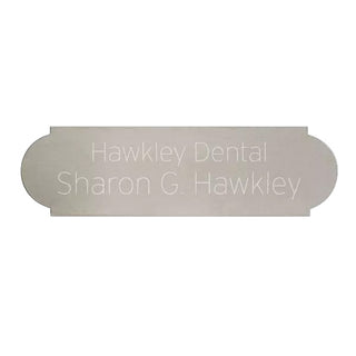 Engraved Pewtertone Plate 2 3/8 X 5/8 - Things Engraved