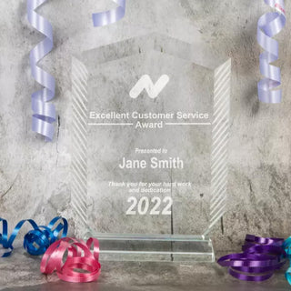 Faceted Crystal Shield Award - Things Engraved