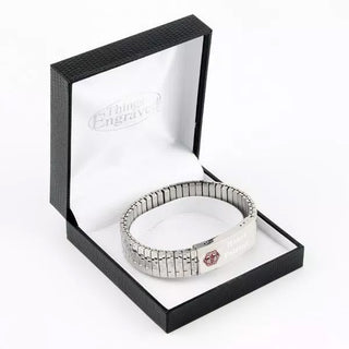 Medical Stainless Steel Stretch Bracelet - Things Engraved